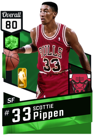 '89 Scottie Pippen Emerald Card - Manute Bol 2k18 Team (325x475), Png Download