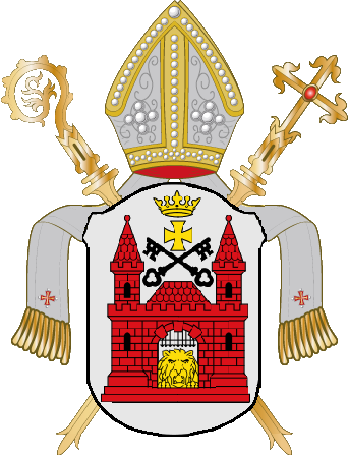 Coat Of Arms Of The Archbishopric Of Riga - Roman Catholic Diocese Of Speyer (686x896), Png Download