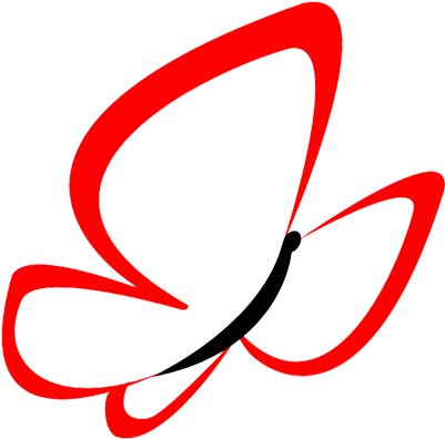 Red Butterfly Logo Png (500x500), Png Download
