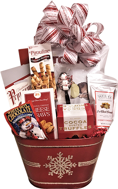 Silver Bells Christmas Basket - Creme De Pirouline Dark Chocolate & Hazelnut Combo (420x650), Png Download