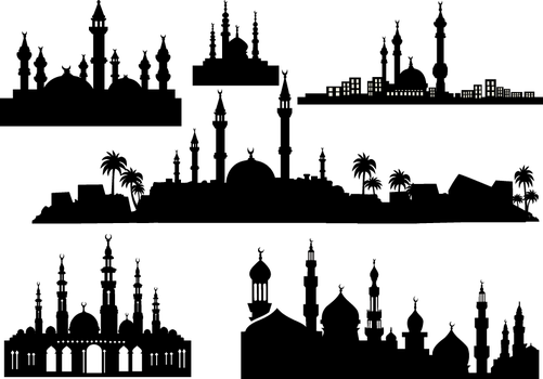 Mosque In Black Png (501x350), Png Download