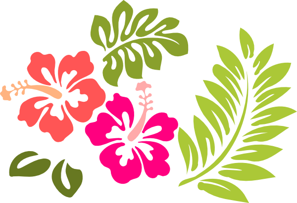 Hibiscus Clip Art At Vector Clip Art - Red Clip Art Hibiscus Png (600x411), Png Download
