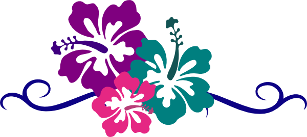 This Free Clipart Png Design Of Hibiscus Clipart Has - Hawaiian Flower Border Clipart (600x269), Png Download