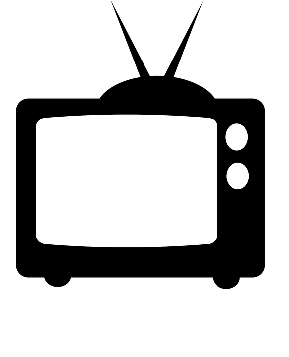 Television Clipart Tube Tv - Television Silhouette Png (582x720), Png Download