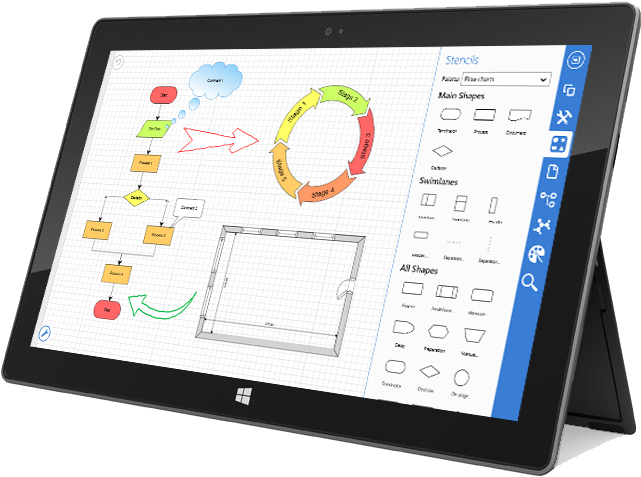 Online Flow Charting And Diagramming Software - Computer Network Diagram (650x479), Png Download