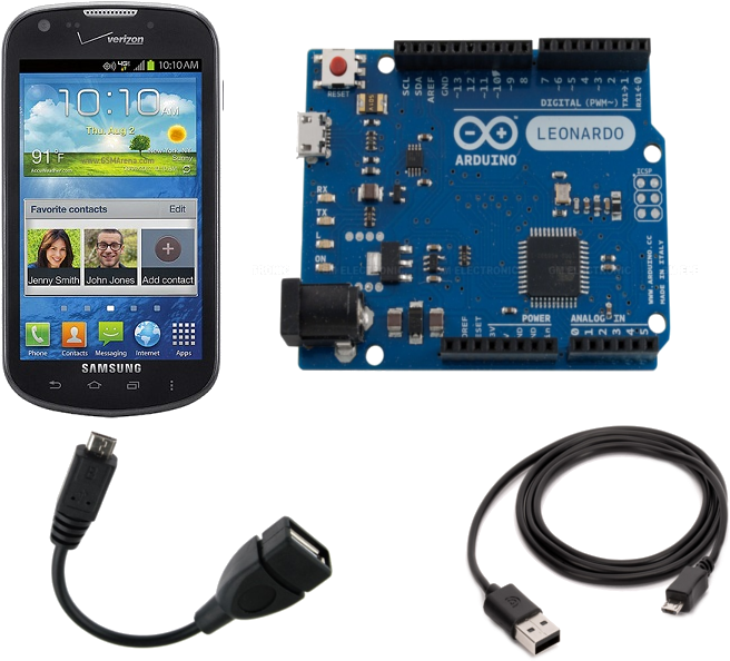 Connect Arduino To Android Tablet (721x667), Png Download