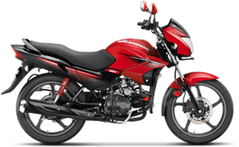 Candy Blazing Red And Black With Sports Red Hero Glamour - Hero Honda Glamour New Model (500x298), Png Download