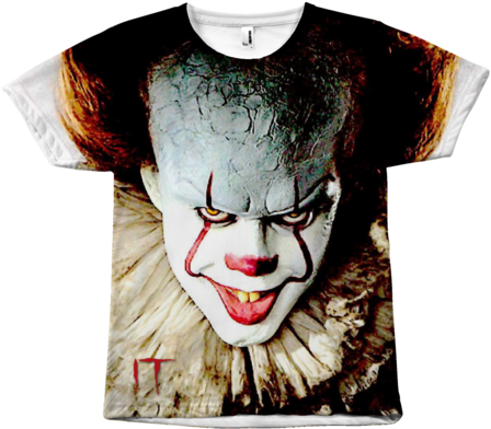 It 2017 T Shirt Pennywise Clown Stephen Tee King Men - T Shirt Pennywise (480x480), Png Download