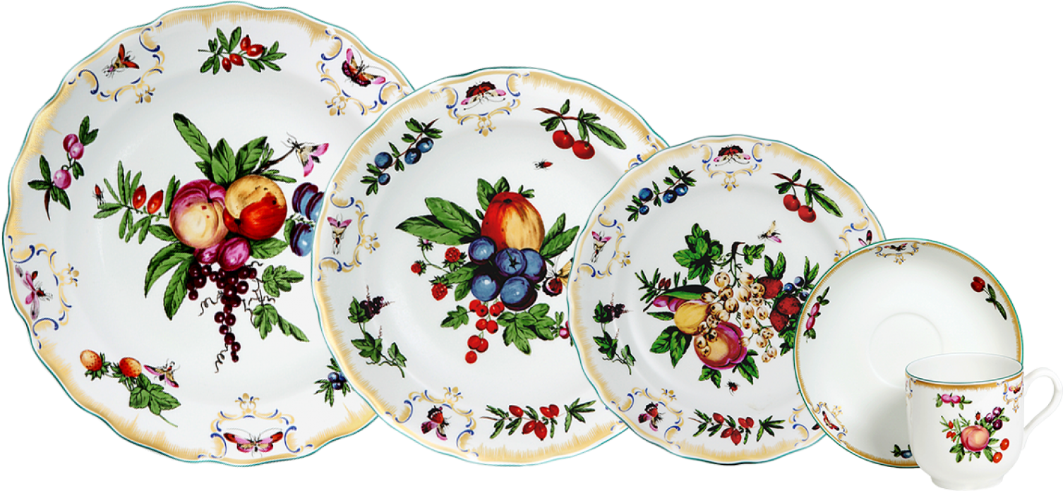 Mottahedeh Duke Of Gloucester 5 Piece Place Setting (1507x1000), Png Download