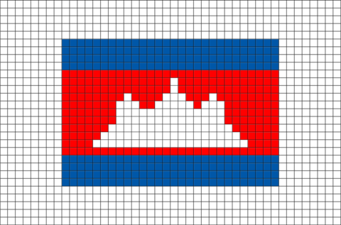 It's Across From The Thai Flag And Right Above The - Pixel Art Drapeau De La France (480x317), Png Download