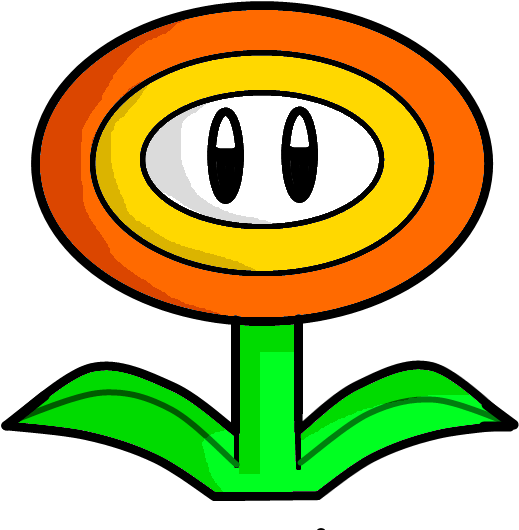 Fireflower M&spd - Mario Fire Flower Drawing (631x542), Png Download