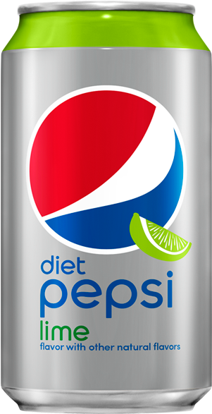 Dietpepsi Lime 12oz - Caffeine Free Pepsi Can (300x700), Png Download