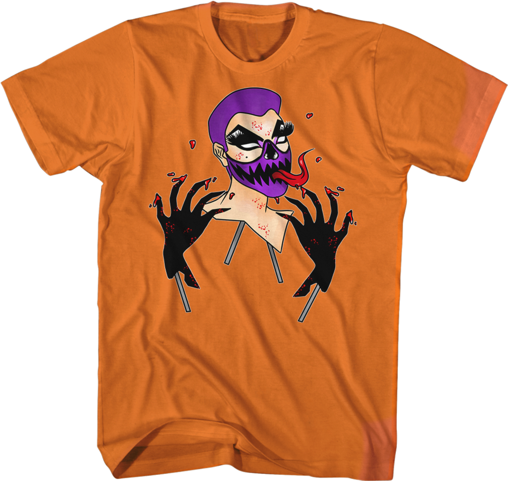 Sleigher Pumpkin Head T-shirt (1024x992), Png Download