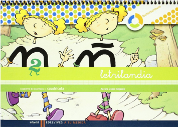 Letrilandia Cuadricula - Letrilandia 2 Cuaderno De Escritura (354x410), Png Download