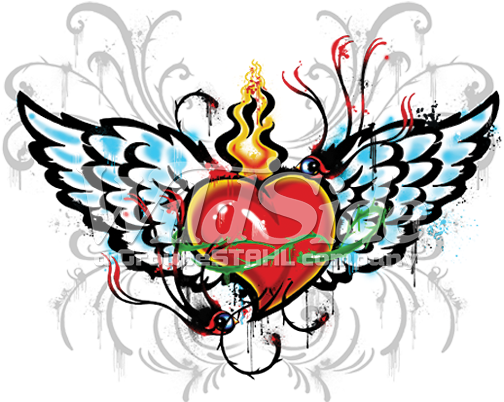 Heart Wings - Heart (525x525), Png Download