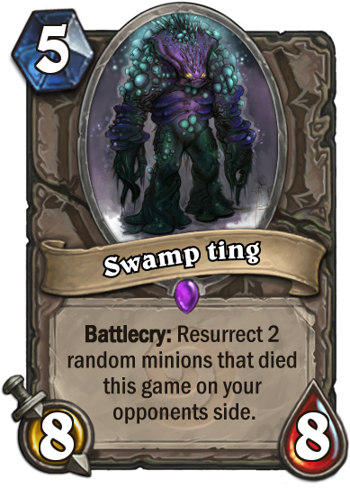 Swamp Thing, A Card With A Drawback - Hallow's End Hearthstone Hero Costumes (400x543), Png Download