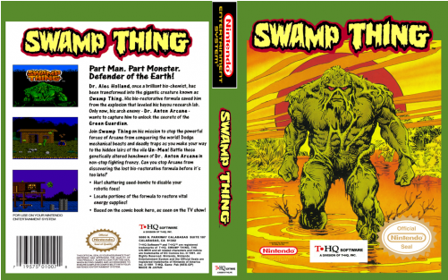 Swamp Thing Nes Cover (500x500), Png Download