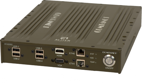 At10201 Ruggedized 10 Port Mobile Ethernet Switch Provides - Brno (495x289), Png Download