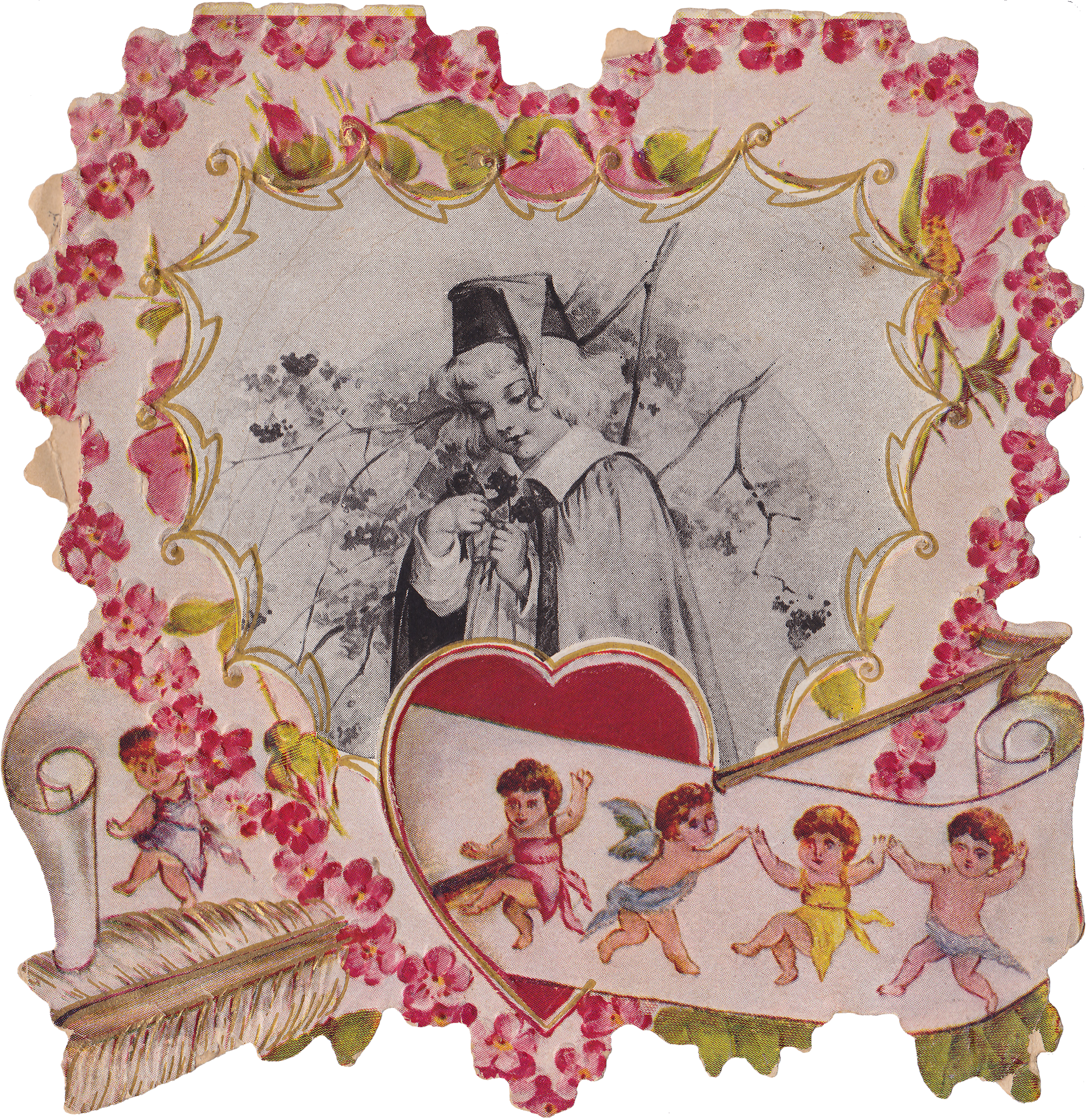 Die Cut Heart & “love And Esteem” Poem (2653x2736), Png Download