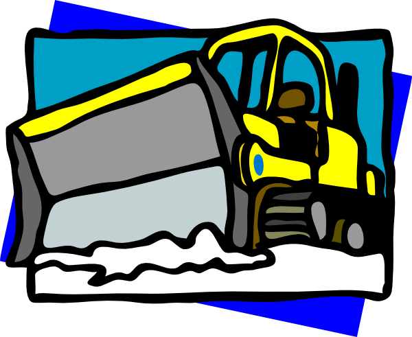 Snow Plow Clip Art At Clker Com Vector Clip Art Online - Snow Tractor Clip Art (600x491), Png Download