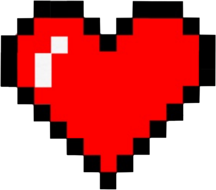 Corazon 8 Bit (725x637), Png Download