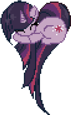 My Little Pony Twilight Sparkle Heart Pixel Art 53319 - Mlp Pixel Art Twilight (400x400), Png Download