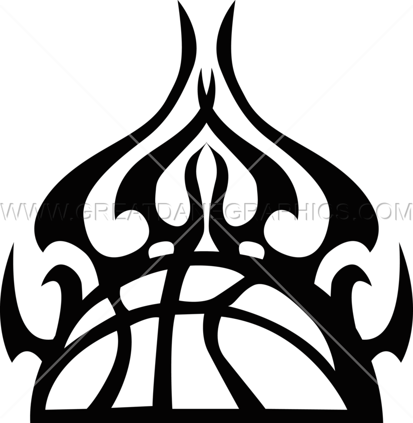 Half Basketball Clipart Black And White - Half Basketball (825x844), Png Download