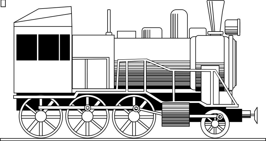 Retro Locomotive Clipart Png - Omalovánky Vlaky K Vytisknutí (900x478), Png Download