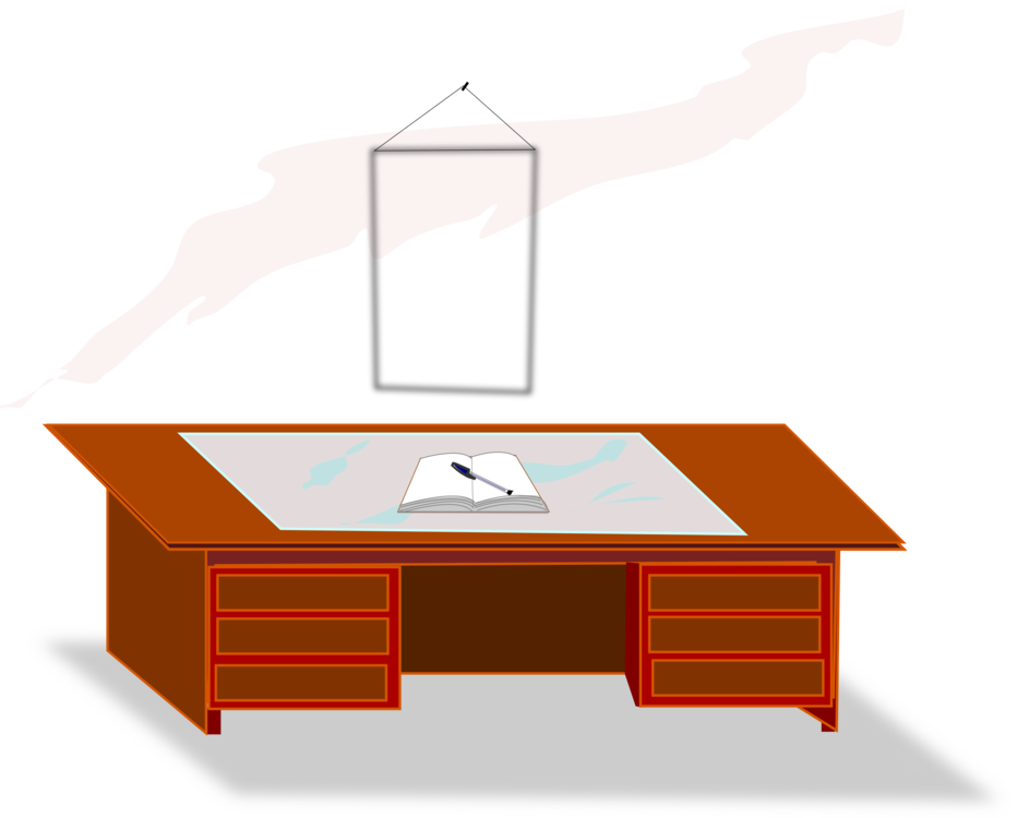 Table Desk Office School Education - Clip Art (932x750), Png Download