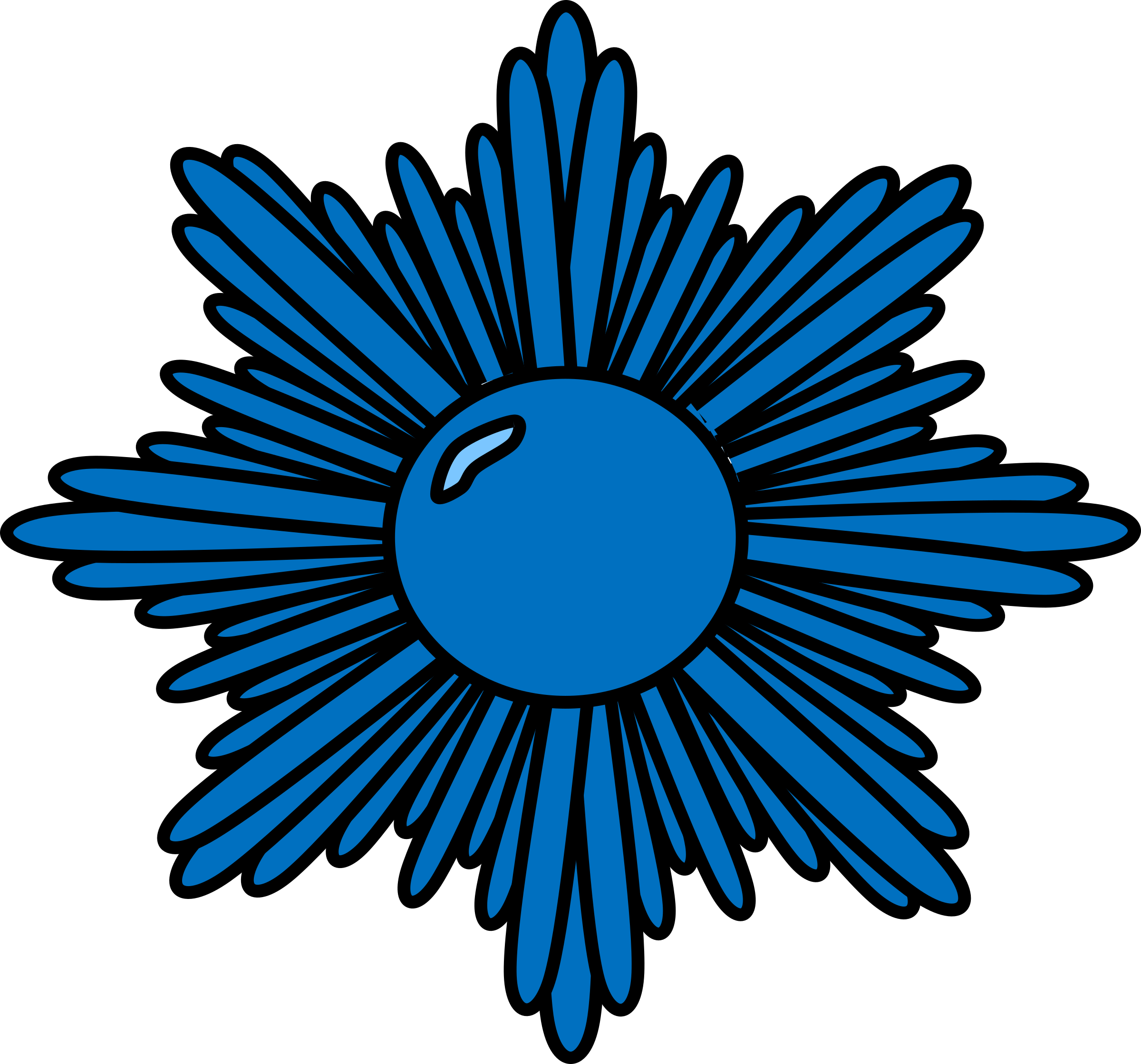 This Free Icons Png Design Of Blue Starburst (2400x2237), Png Download
