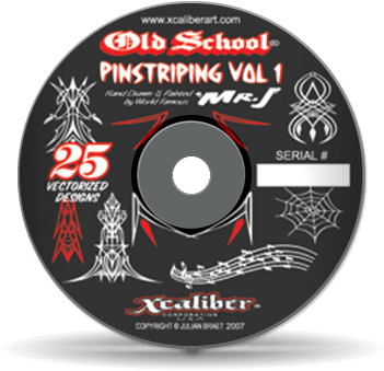 Old School Pinstriping Cd Vol (357x338), Png Download