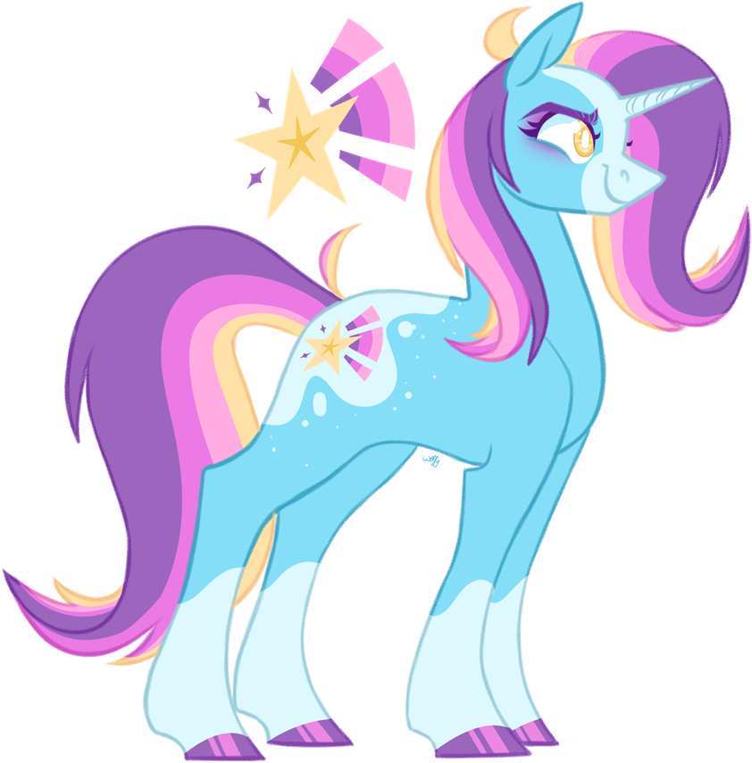Wolfyfree, Coat Markings, Colored Hooves, Female, Magical - Cartoon (900x926), Png Download