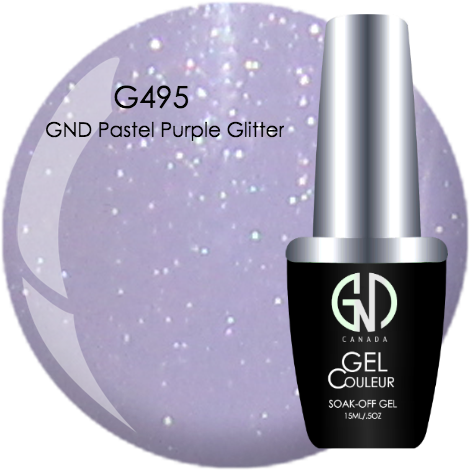 Gnd Pastel Purple Glitter Gnd G495 One Step Gel - Color (500x500), Png Download