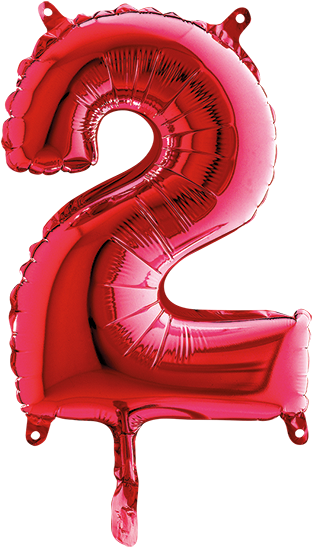 5 Palloncini Mylar Rossi 14" Numero - Balloon Number 20 Blue (700x700), Png Download