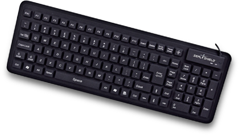 Tangent Kyb-063b Antimicrobial Medical Grade Keyboards - Seal Shield Seal Glow 2 Keyboard (489x277), Png Download