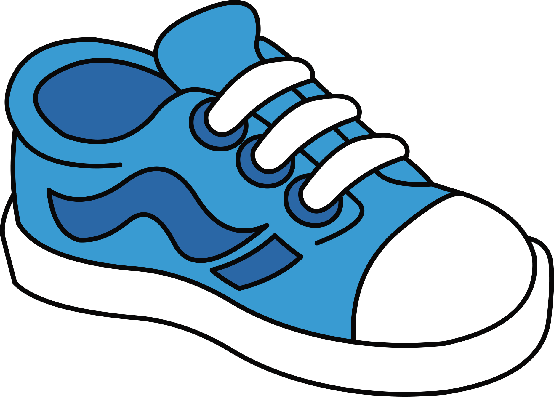 *✿**✿*tenis*✿**✿* - Clipart Shoe (1870x1340), Png Download