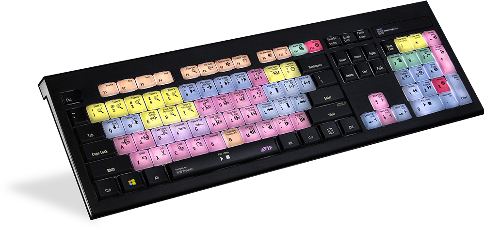 Logickeyboard Avid Protools Pc Astra Backlit American - Logickeyboard Avid Pro Tools Pc Backlit Astra Series (1000x520), Png Download