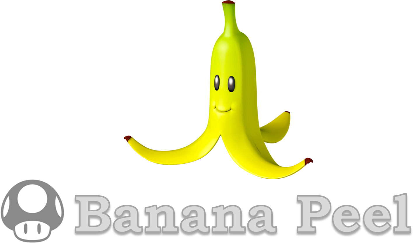 Cssb Bnana Peel Artwork - Mario Kart Banane Png (1543x857), Png Download