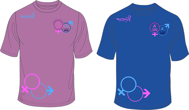 Camiseta - Camiseta Outubro Rosa E Novembro Azul (800x465), Png Download