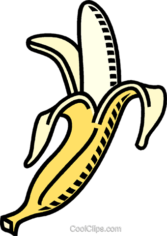 Peeled Banana Royalty Free Vector Clip Art Illustration - Segmentacion De Palabras En Silabas (340x480), Png Download