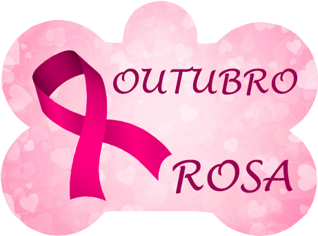 Ossinho Outubro Rosa Fundo Rosa - White (500x500), Png Download
