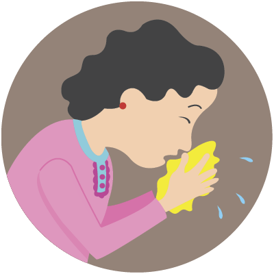 Woman Coughing - Illustration (400x400), Png Download