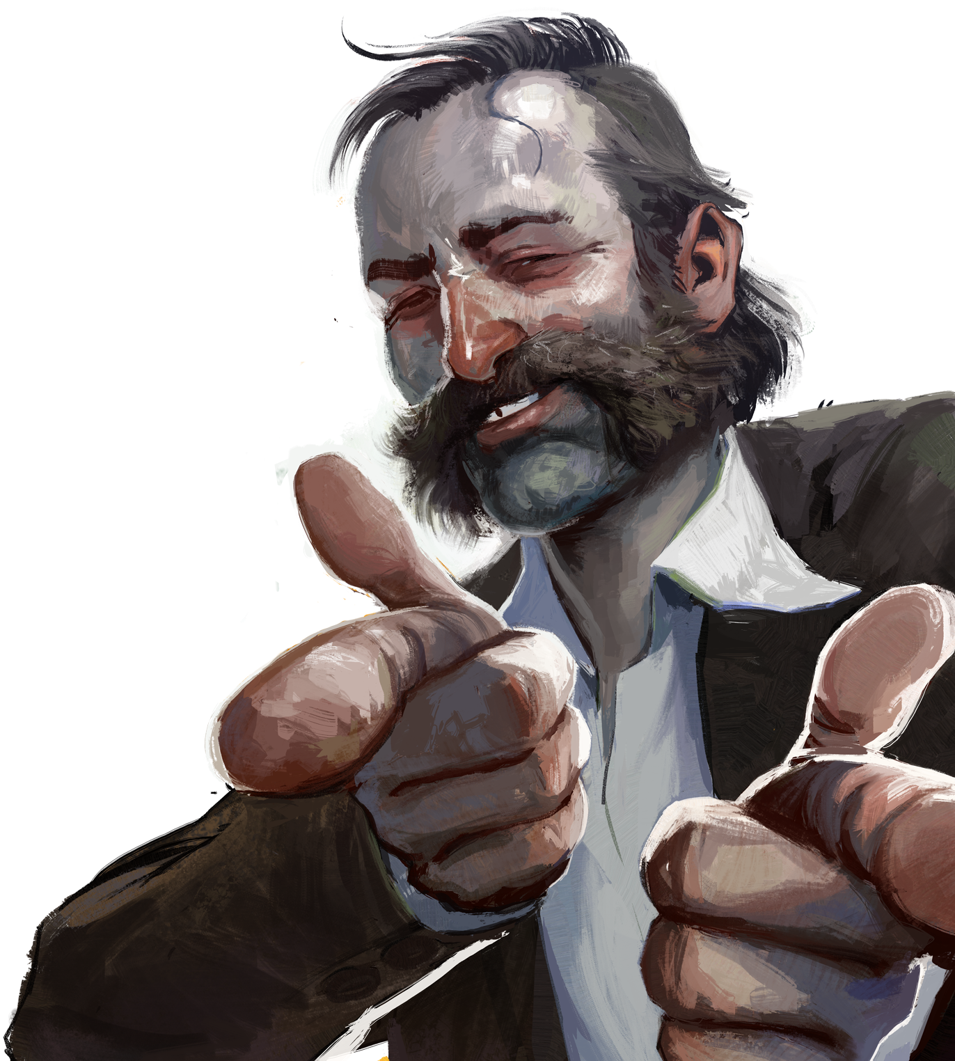 Gun Fingers (1400x1542), Png Download