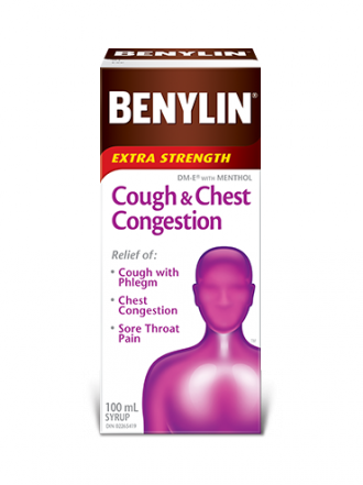 Benylin® Cough & Chest Congestion Syrup - Benylin Extra Strength (330x441), Png Download