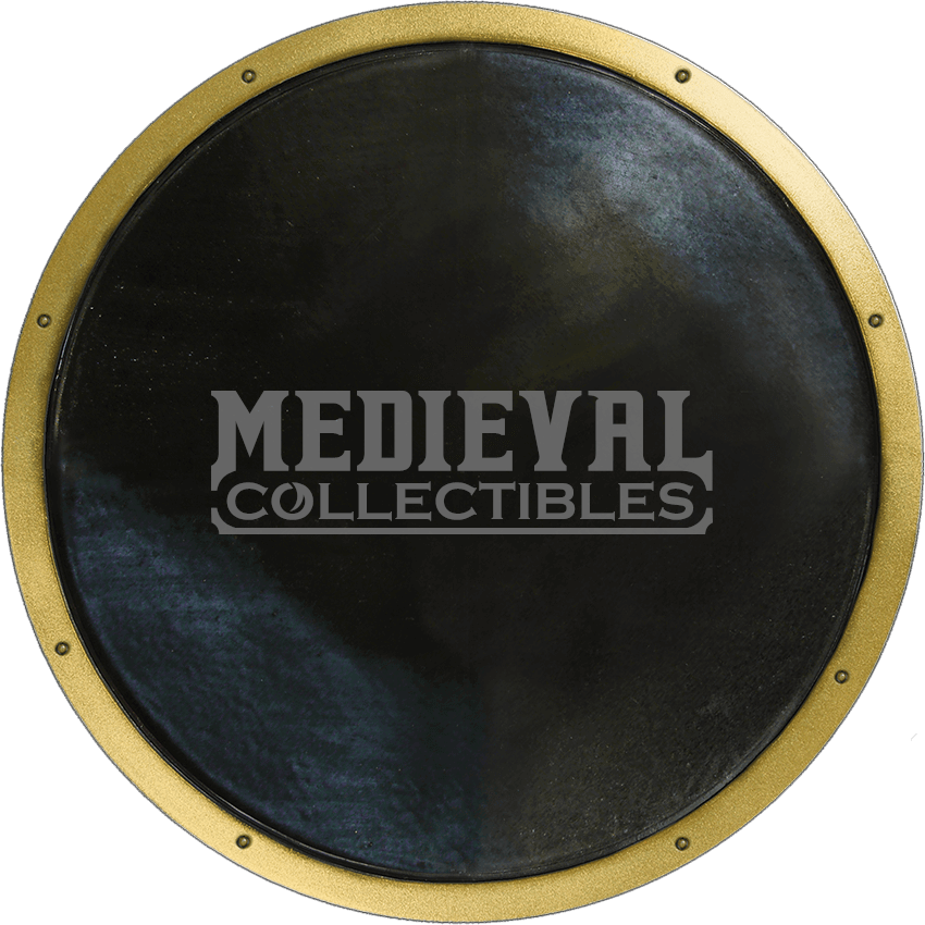 Download Black And Gold Ready For Battle Round Larp Shield Shoulder