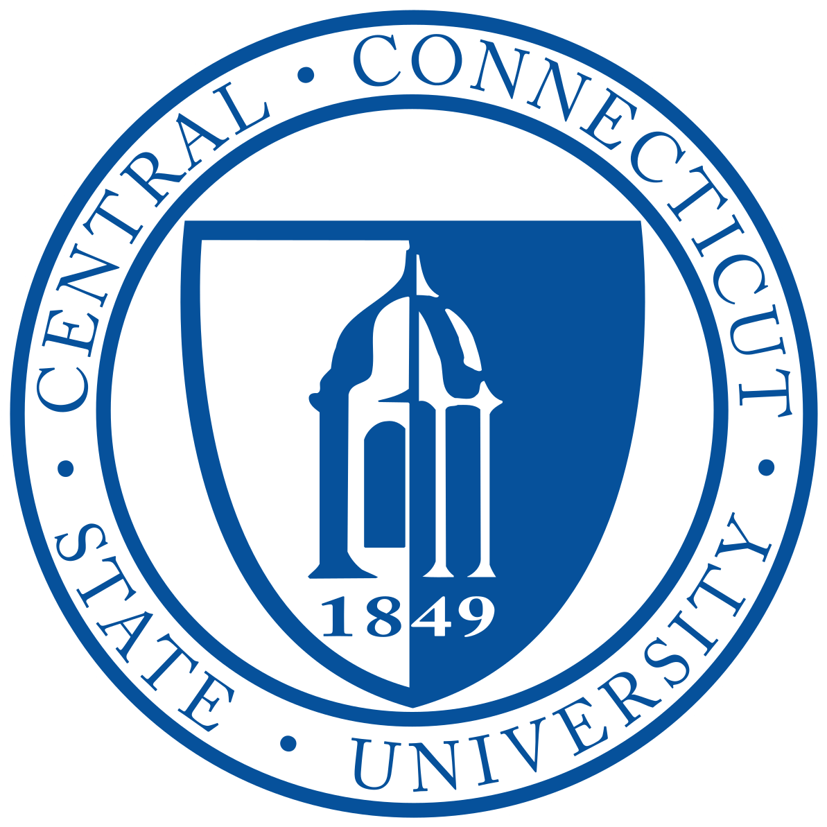 Blue Circle Containing Central Connecticut State University - Central Connecticut State University (1200x1200), Png Download