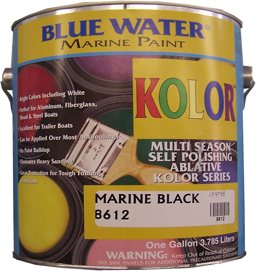 Download Blue Water Marine Bottom Paint, For Alum Boats, Black, Blue