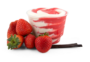 Helado Sabor - Productos Con La Fresa (377x322), Png Download