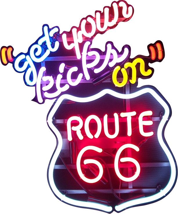 Information Information - Route 66 Neon Png (614x739), Png Download