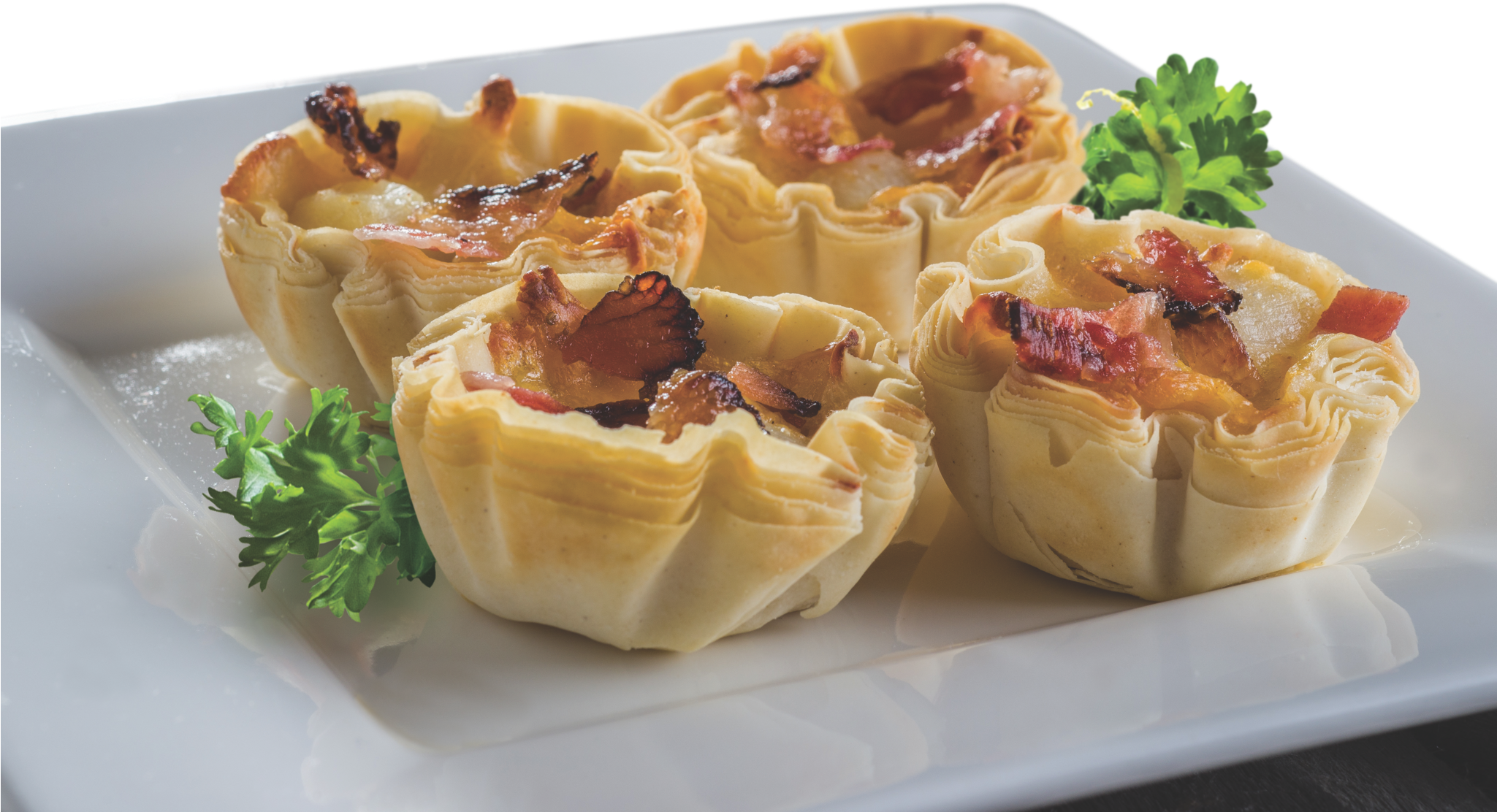 Scallop And Bacon Phyllo Cup Appetizers- 10 Ct - Bacon (2048x1367), Png Download